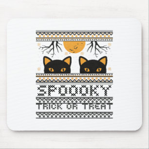 Halloween-cat Ögon Spooky Bus eller godis Trendig  Musmatta