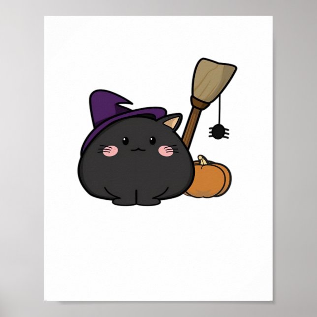 Halloween Cat Oversized T-Shirt Poster (Framsidan)
