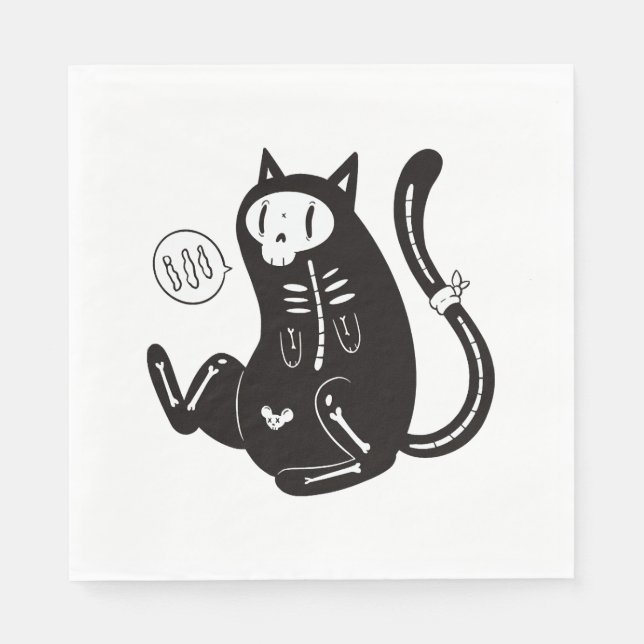 Halloween Cat Pappersservett (Framsidan)