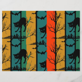 Halloween Cat Party-skrapbok Papper Reklamblad
