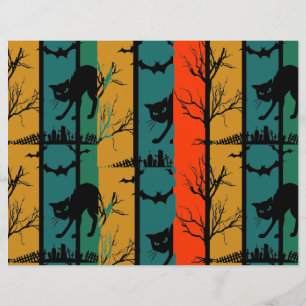Halloween Cat Party-skrapbok Papper Reklamblad