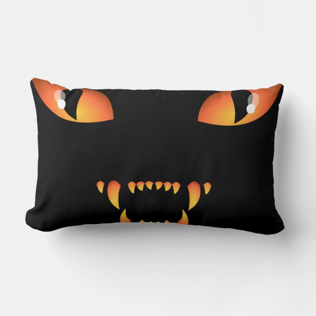 Halloween Cat Pillow Roligt Cat Lover Gifts and De Lumbarkudde (Framsida)