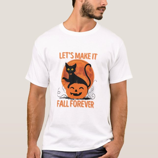 Halloween Cat-pumpa T Shirt (Framsida)