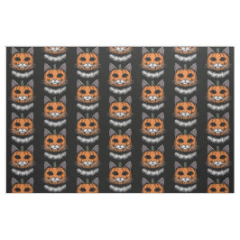 Halloween Cat, Pumpkin Ansikte Tyg