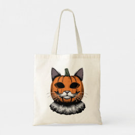 Halloween Cat, Pumpkin Ansikte Tygkasse