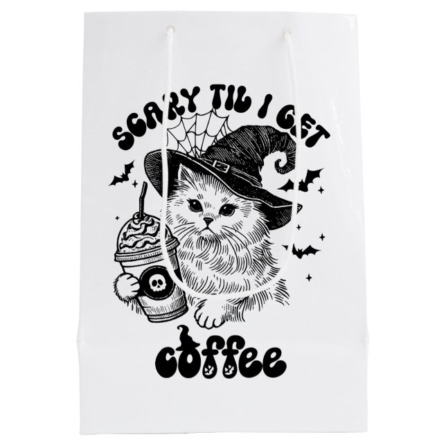 Halloween Cat Scary Til Jag hämtar kaffe (Baksidan)
