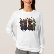 Halloween Cat Shirt, Halloween Långärmad Shirt