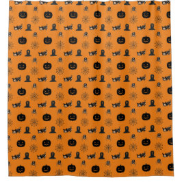 Halloween Cat Shower Curtain 