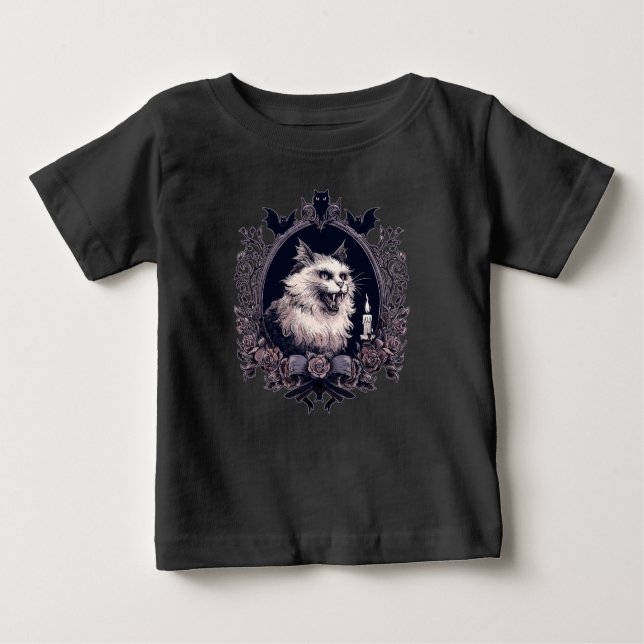 Halloween Cat, Spooky T Shirt (Framsida)