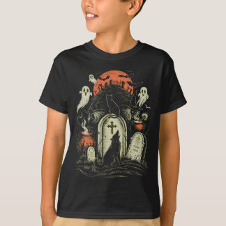 Halloween Cat - Spooky Witch T Shirt