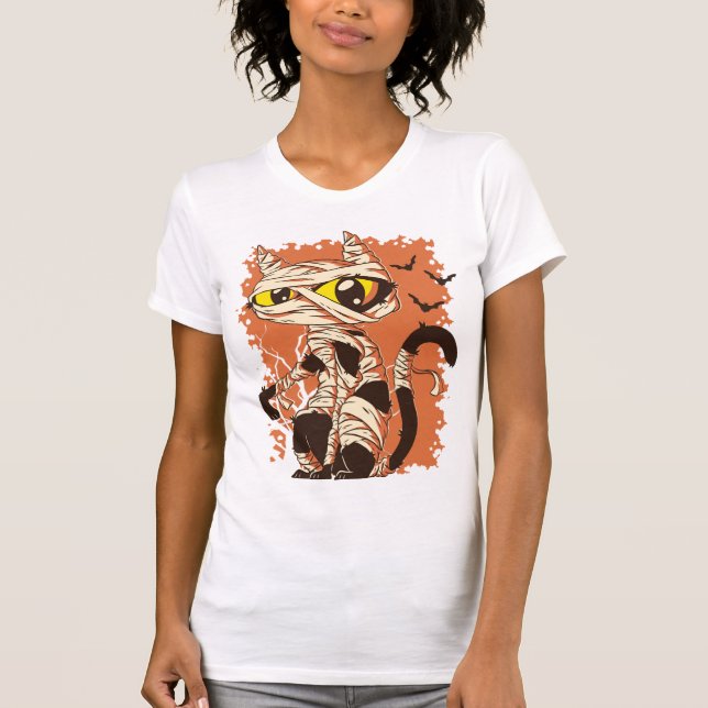 Halloween Cat T Shirt (Framsida)