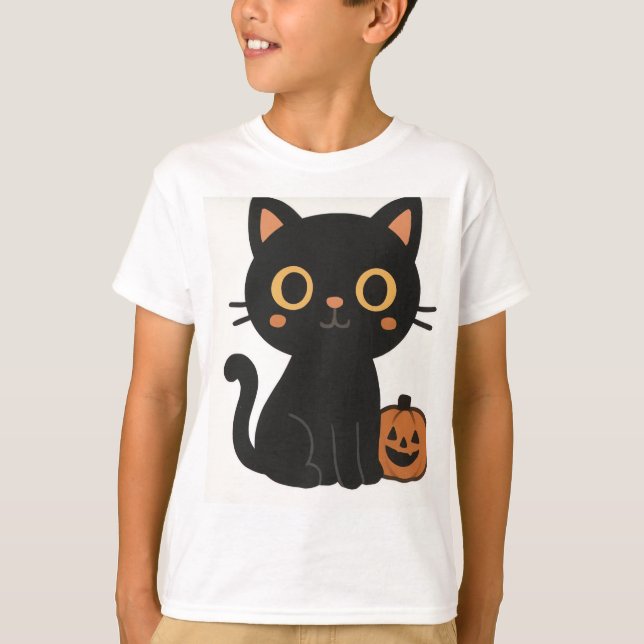 Halloween cat t-shirt (Framsida)