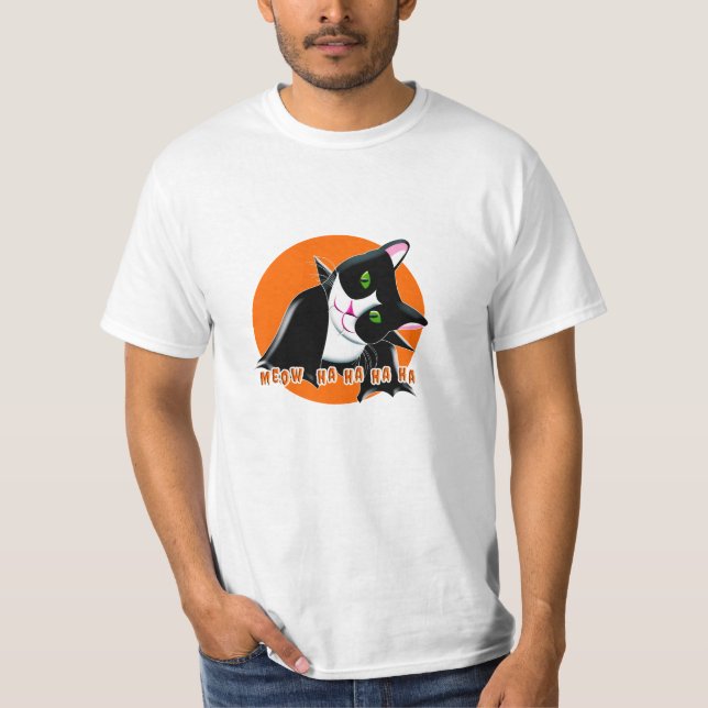 Halloween Cat T Shirt (Framsida)