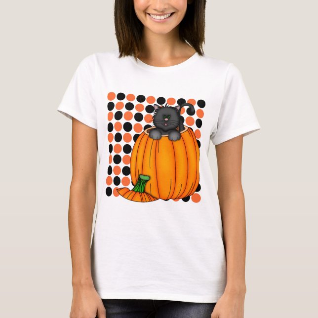 Halloween Cat T-shirts och presenter (Framsida)
