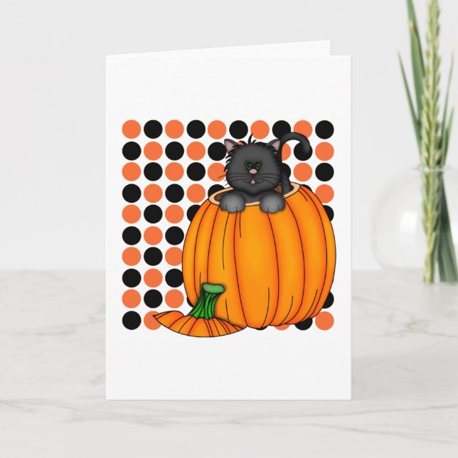 Halloween Cat T-shirts och presenter Kort (Framsida)