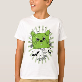 Halloween Cat-Tecknad T Shirt