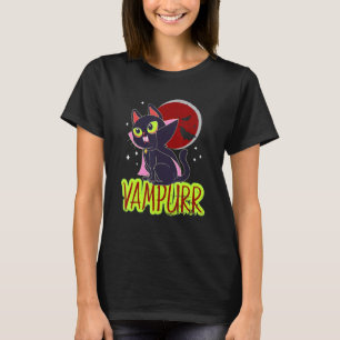 Halloween Cat Vampire Vampurr Cat Dam Women Manar T Shirt