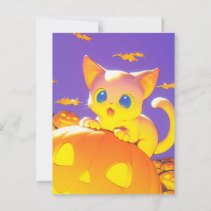 Halloween Cat Vykort