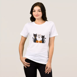 Halloween Cat Women's T-Shirt - Spooky Cute Design