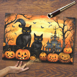 Halloween Cats 1 Decoupage Papper