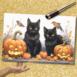 Halloween Cats 4 Decoupage Papper