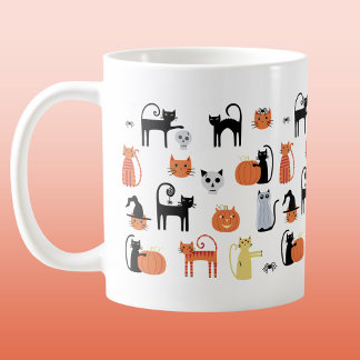 Halloween Cats Cute Spooky Kaffemugg