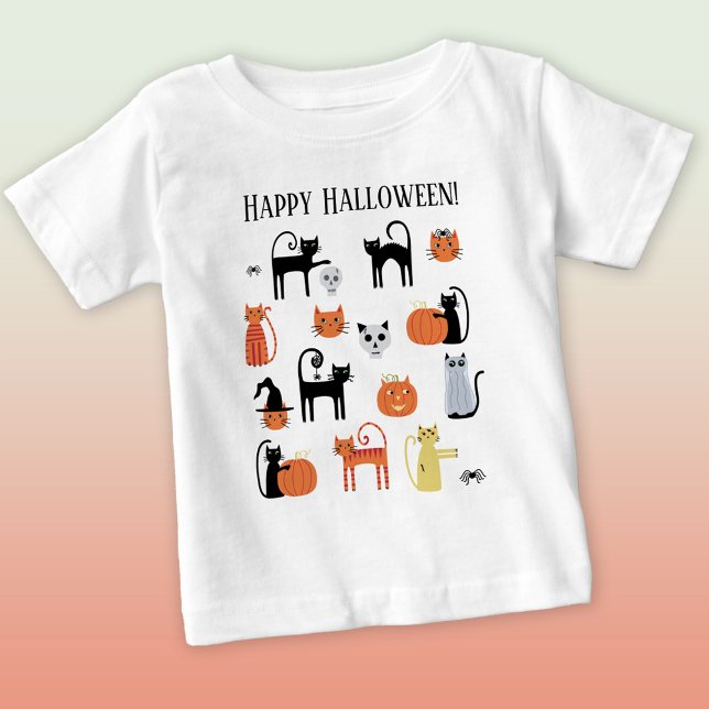 Halloween Cats Cute Spooky T Shirt (Fun Happy Halloween cat t-shirt)