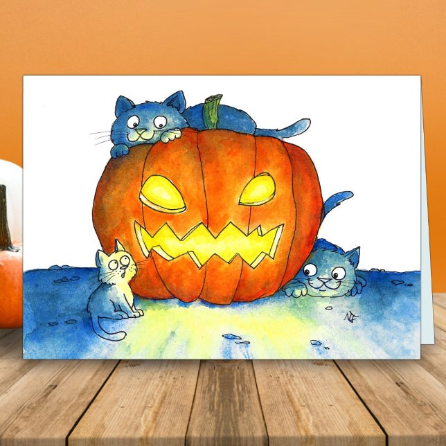 Halloween Cats Hälsning Kort (Skapare uppladdad)