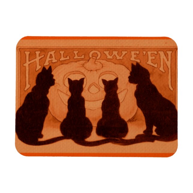 Halloween Cats Magnet (Horisontell)