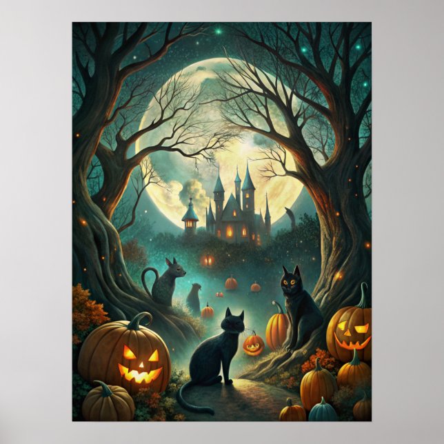 Halloween Cats Poster (Framsidan)