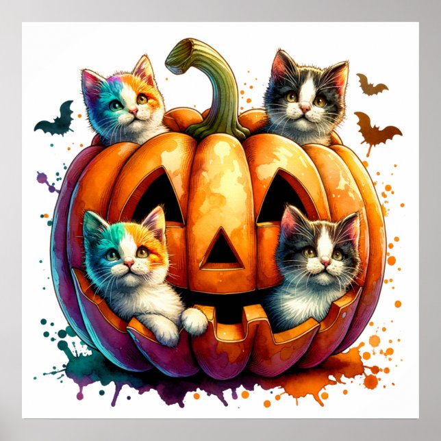 Halloween Cats Poster (Framsidan)