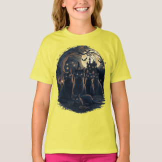 Halloween Cats - Spooky Witch Cats T Shirt