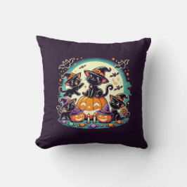 Halloween Cats T-Shirt Kudde