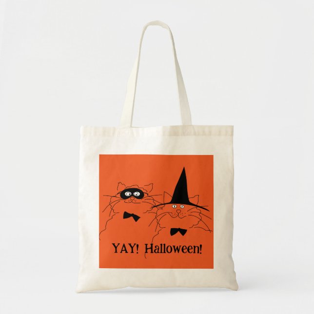 Halloween Cats Tote Bag Tygkasse (Framsidan)