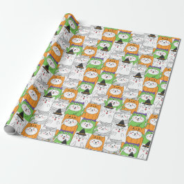 Halloween Cats Wrapping Papper Presentpapper