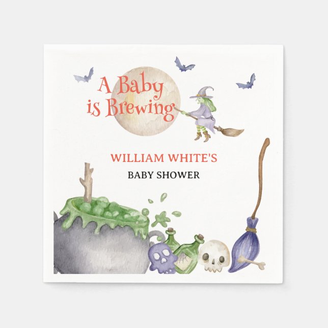 Halloween Cauldron Baby är en blåsningsskugga Pappersservett (Framsidan)