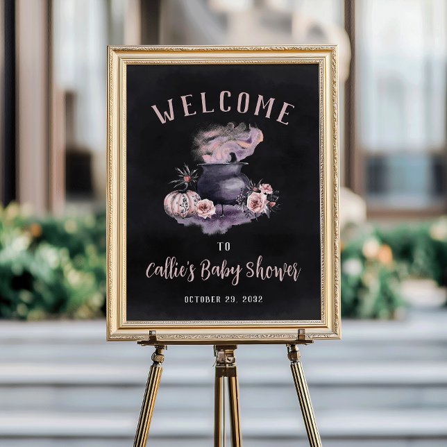 Halloween Cauldron Baby Shower Welcome Sign Poster (Skapare uppladdad)