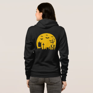 Halloween Cemetery Zip uppåt T Shirt