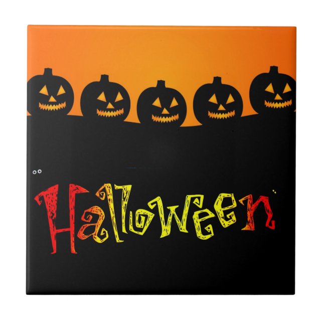 Halloween Ceramic Tile Kakelplatta (Framsidan)