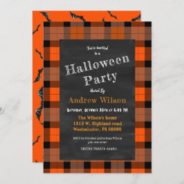 Halloween Chalkboard Inbjudningar