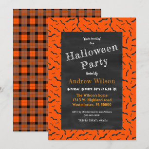 Halloween Chalkboard Inbjudningar