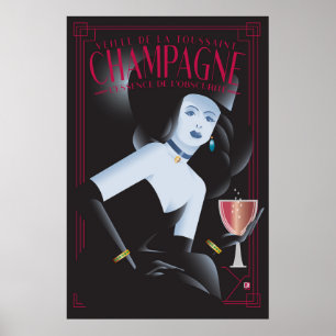 Halloween Champagne-affisch Poster