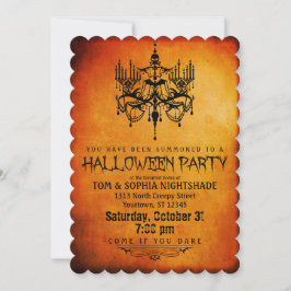 Halloween Chandelier Party-inbjudan Inbjudningar