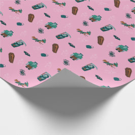 Halloween Character Mönster Gift Wrap 🦇 🕸️ Presentpapper