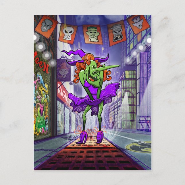 Halloween Charming Witch Vykort (Framsida)