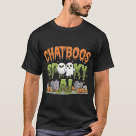 Halloween-chattbot AI Rolig spök i maskinen T Shirt
