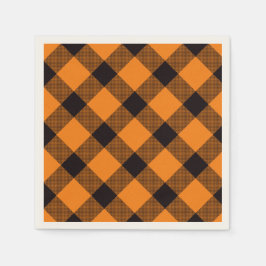 Halloween Check Mönster Pappersservett
