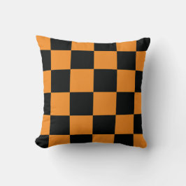 Halloween Checkers Mönster Kudde