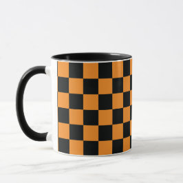 Halloween Checkers Mönster Mugg
