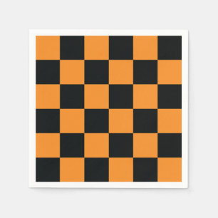 Halloween Checkers Mönster Pappersservett